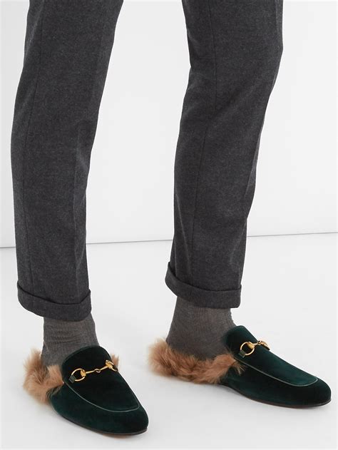 gucci loafers men fur